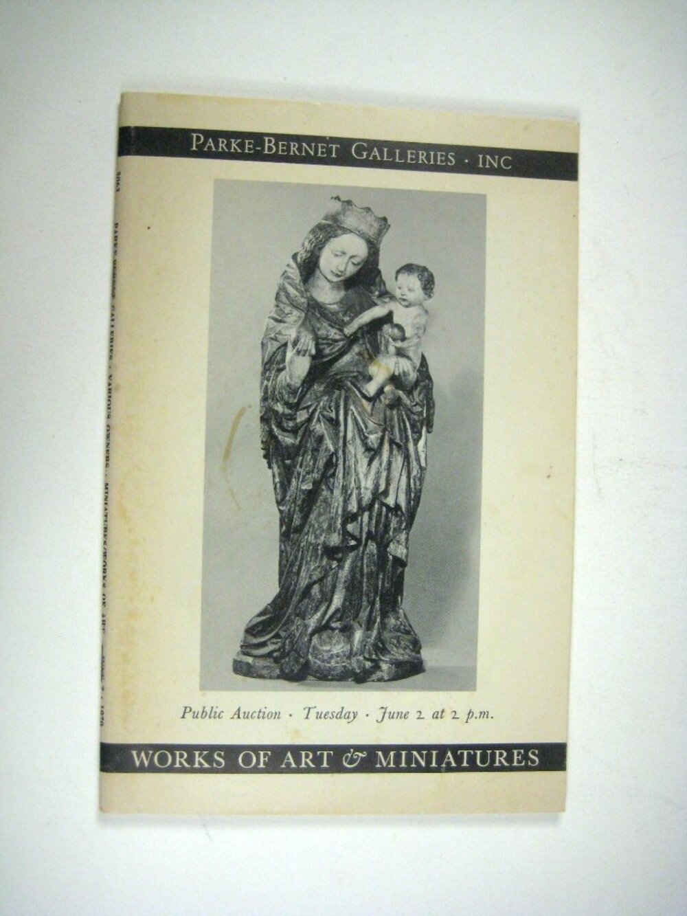Parke Bernet Galleries 1970 Auction Catalog  Works Of Art & Miniatures